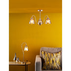 Glynis Table Lamp In Polished Nickel With Smoked Ribbed Glass Shade GLY4238