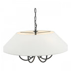 Sivan Elegant 6 Light Ceiling Pendant Light In Matt Black Finish With Linen Shade SIV0622