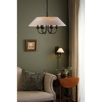 Sivan Elegant Wall Light In Matt Black Finish With Linen Shade SIV0722