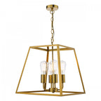 Academy 4 Light Ceiling Lantern In Natural Brass Finish ACA8635