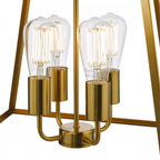 Academy 4 Light Ceiling Lantern In Natural Brass Finish ACA8635