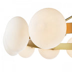 Tauri Modern 12 Light Ceiling Pendant Light In Matt Gold Finish With Opal Glass TAU1235