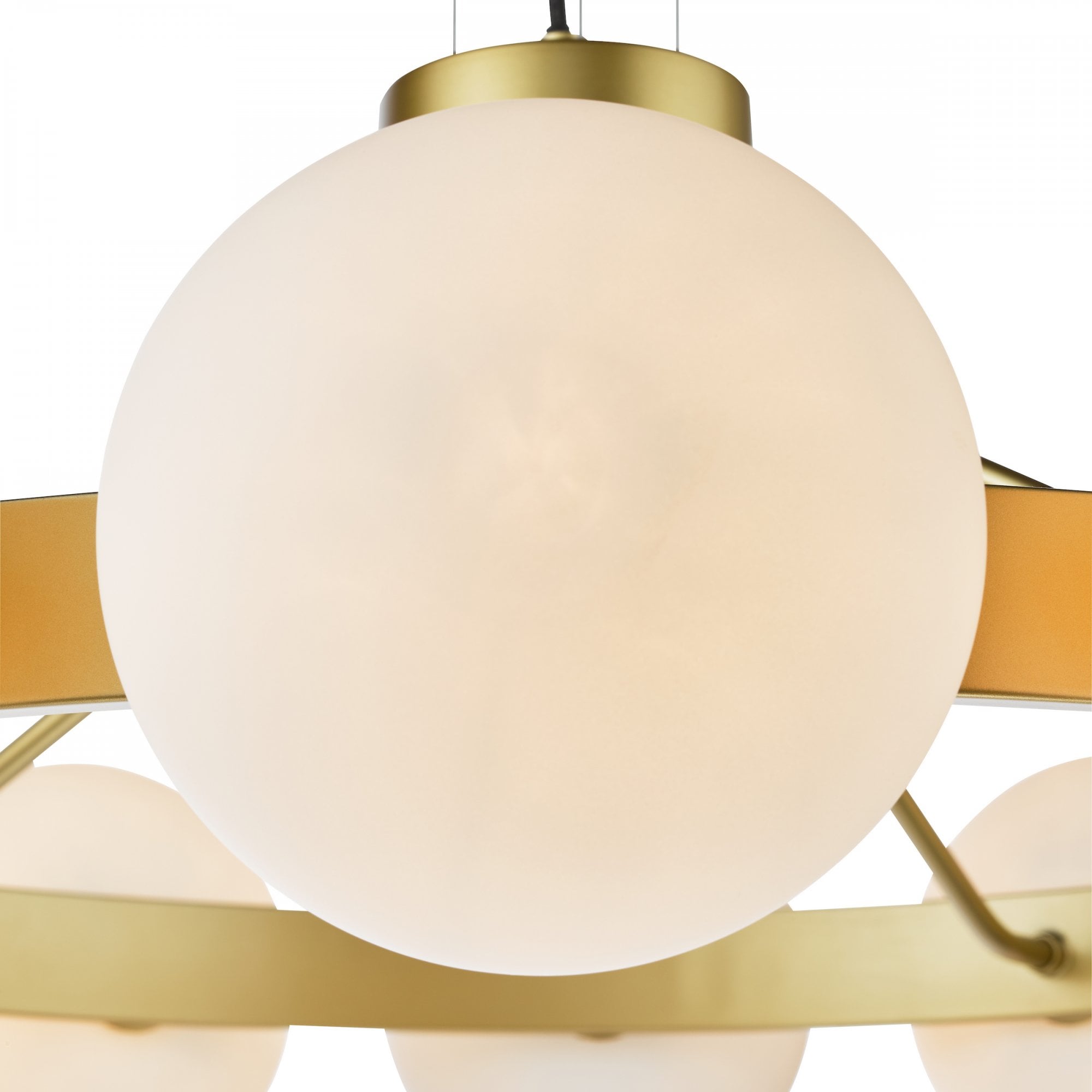 Tauri Modern 12 Light Ceiling Pendant Light In Matt Gold Finish With Opal Glass TAU1235