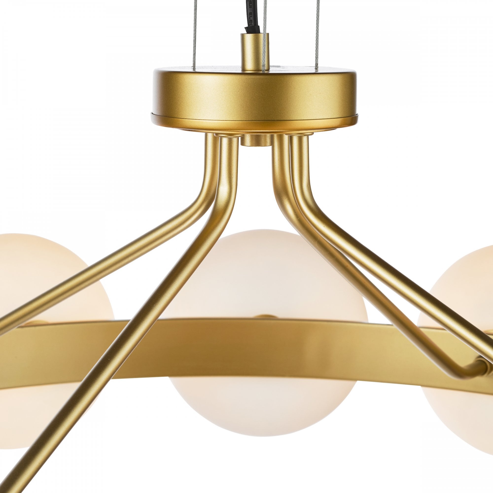 Tauri Modern 12 Light Ceiling Pendant Light In Matt Gold Finish With Opal Glass TAU1235