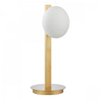 Tauri Modern Table Lamp In Matt Gold Finish And Opal Glass TAU4235
