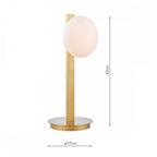 Tauri Modern Table Lamp In Matt Gold Finish And Opal Glass TAU4235