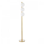 Tauri Modern 3 Light Floor Lamp In Matt Gold Finish And Opal Glass TAU4935