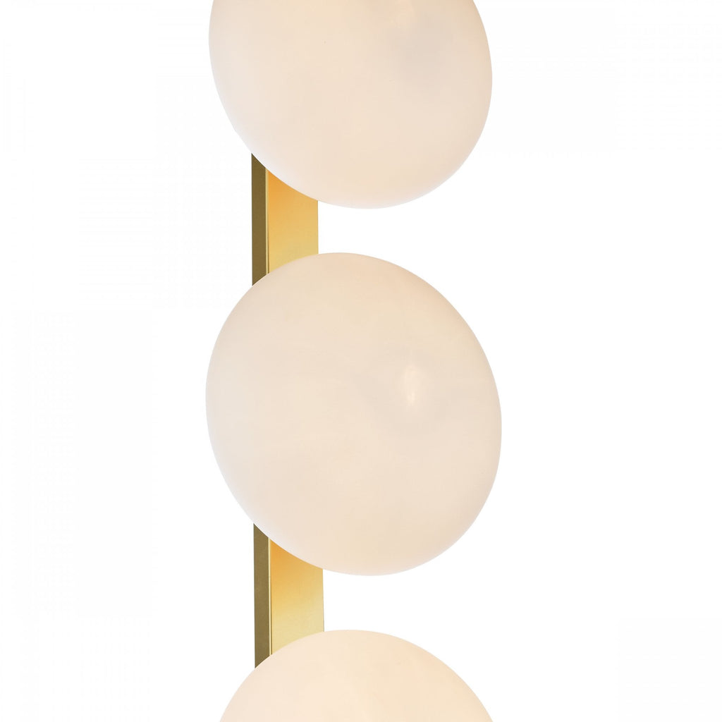 Tauri Modern 3 Light Floor Lamp In Matt Gold Finish And Opal Glass TAU4935