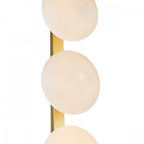 Tauri Modern 3 Light Floor Lamp In Matt Gold Finish And Opal Glass TAU4935