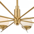 Bombazine 8 Light Ceiling Pendant Light In Brass Finish With Opal Glass Shades BOM0835