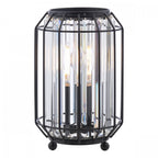 Naeva Table Lamp In Matt Black Finish With Clear Crystal Glass NAE4222