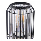 Naeva Table Lamp In Matt Black Finish With Clear Crystal Glass NAE4222