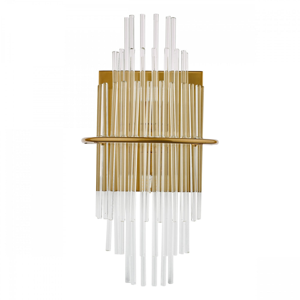 Lukas 2 Light Wall Light In Gold Finish With Glass Rods LUK0935