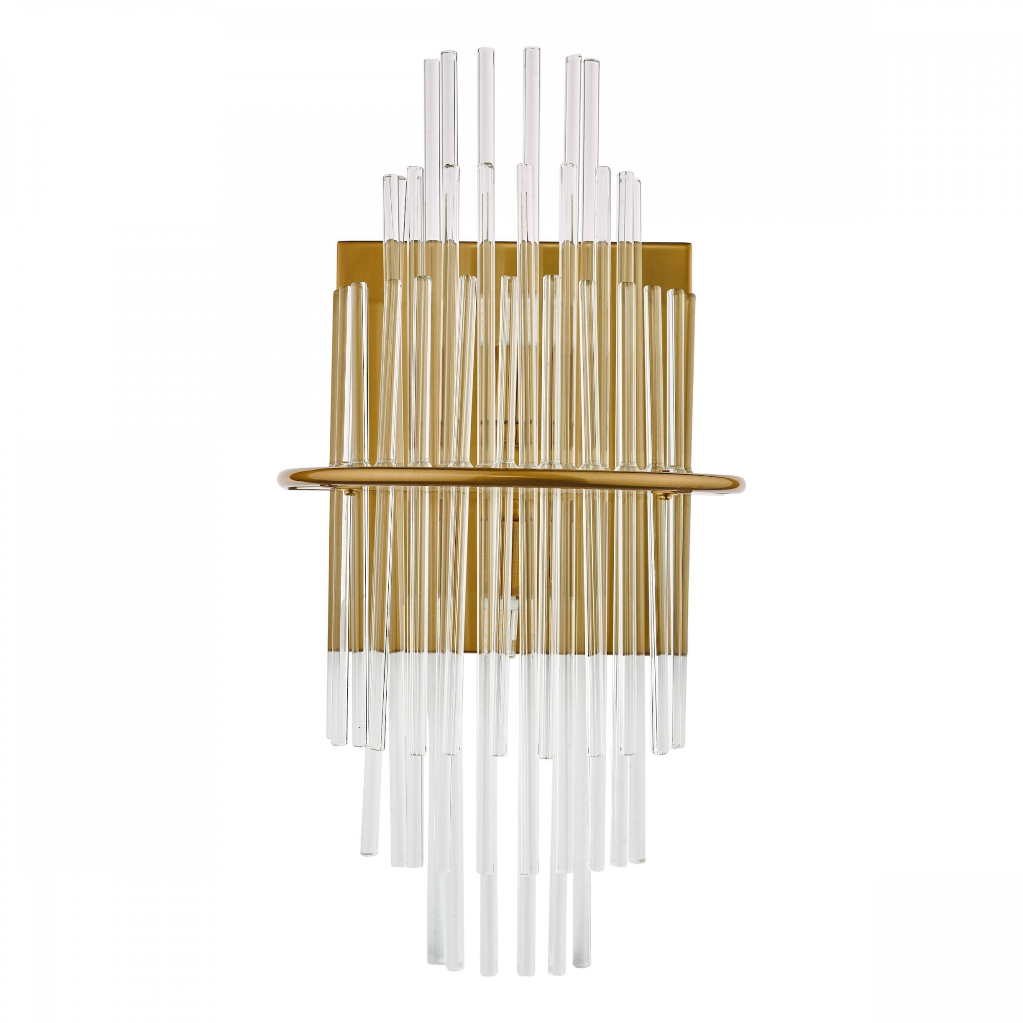 Lukas 2 Light Wall Light In Gold Finish With Glass Rods LUK0935