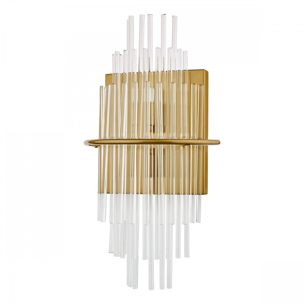 Lukas 2 Light Wall Light In Gold Finish With Glass Rods LUK0935