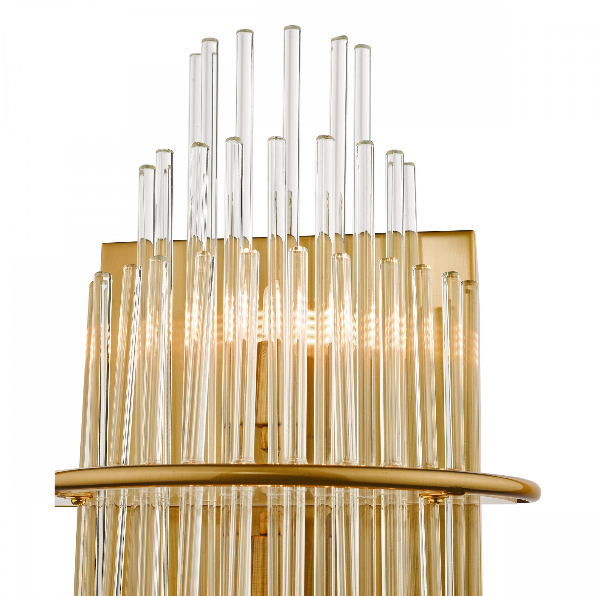 Lukas 2 Light Wall Light In Gold Finish With Glass Rods LUK0935