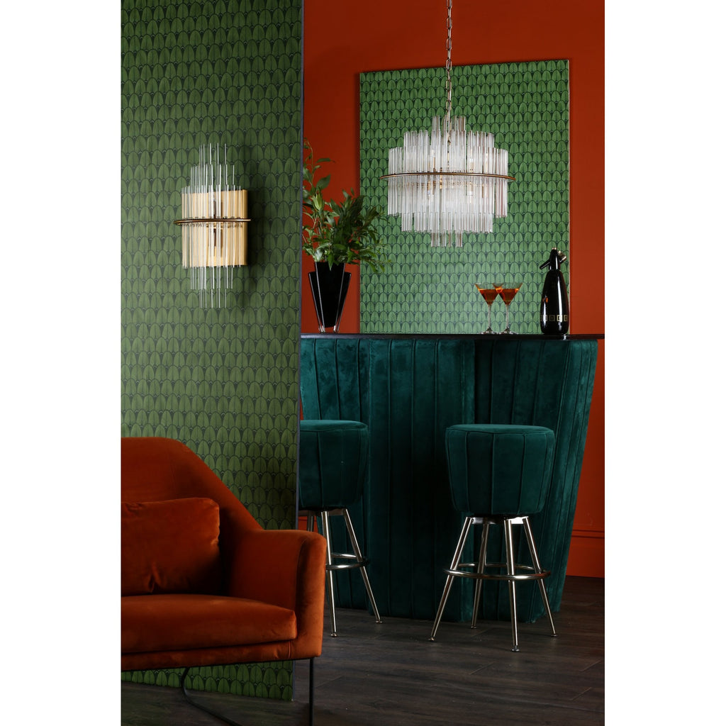 Lukas 2 Light Wall Light In Gold Finish With Glass Rods LUK0935