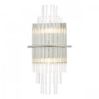 Lukas 2 Light Wall Light In Polished Chrome Finish With Glass Rods LUK0950