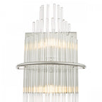 Lukas 2 Light Wall Light In Polished Chrome Finish With Glass Rods LUK0950
