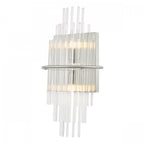 Lukas 2 Light Wall Light In Polished Chrome Finish With Glass Rods LUK0950