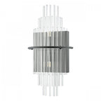 Lukas 2 Light Wall Light In Satin Black Finish With Glass Rods LUK0922