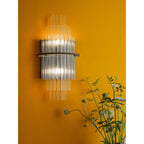 Lukas 2 Light Wall Light In Satin Black Finish With Glass Rods LUK0922