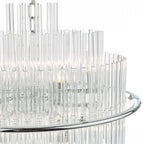 Lukas 13 Light Ceiling Pendant Light In Polished Chrome Finish With Glass Rods LUK1750