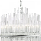Lukas 13 Light Ceiling Pendant Light In Polished Chrome Finish With Glass Rods LUK1750