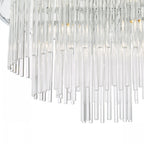 Lukas 13 Light Ceiling Pendant Light In Polished Chrome Finish With Glass Rods LUK1750