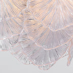 Courtney Stunning 10 Light Ceiling Pendant In Antique Brass With Sculpted Glass Leaves COU2375