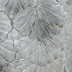 Courtney Stunning 10 Light Ceiling Pendant In Antique Brass With Sculpted Glass Leaves COU2375