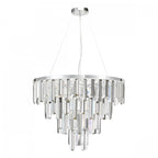 Fuentes 5 Light Ceiling Chandelier In Polished Chrome With Clear And Smoked Crystal FUE0550