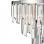 Fuentes 5 Light Ceiling Chandelier In Polished Chrome With Clear And Smoked Crystal FUE0550