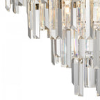 Fuentes 5 Light Ceiling Chandelier In Polished Chrome With Clear And Smoked Crystal FUE0550