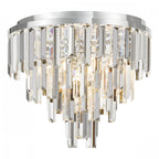 Fuentes 5 Light Flush Ceiling Light In Chrome With Clear And Smoked Crystal Glass FUE4850