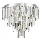 Fuentes 5 Light Flush Ceiling Light In Chrome With Clear And Smoked Crystal Glass FUE4850