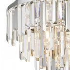 Fuentes 5 Light Flush Ceiling Light In Chrome With Clear And Smoked Crystal Glass FUE4850
