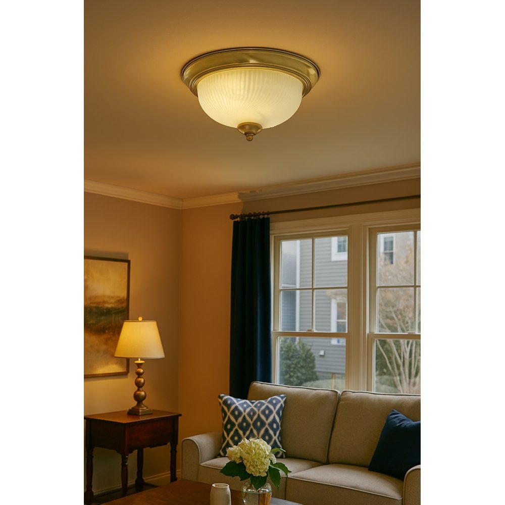 7622-11AB Flush fitting with Antique Brass Trim