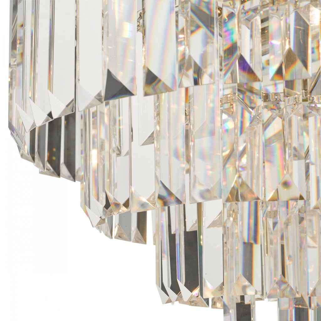 Vyana 4 Light Ceiling Chandelier In Nickel Finish With Crystal Glass VYA0432