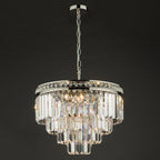 Vyana 4 Light Ceiling Chandelier In Nickel Finish With Crystal Glass VYA0432