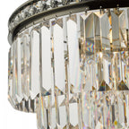 Vyana 4 Light Ceiling Chandelier In Antique Brass Finish With Clear Crystal Glass VYA0475