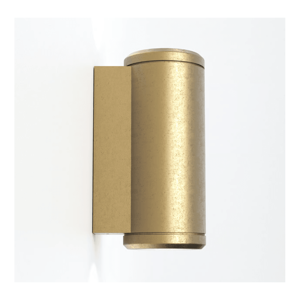 Jura Outdoor Up And Down Wall Light In Antique Brass Finish IP44 1375010