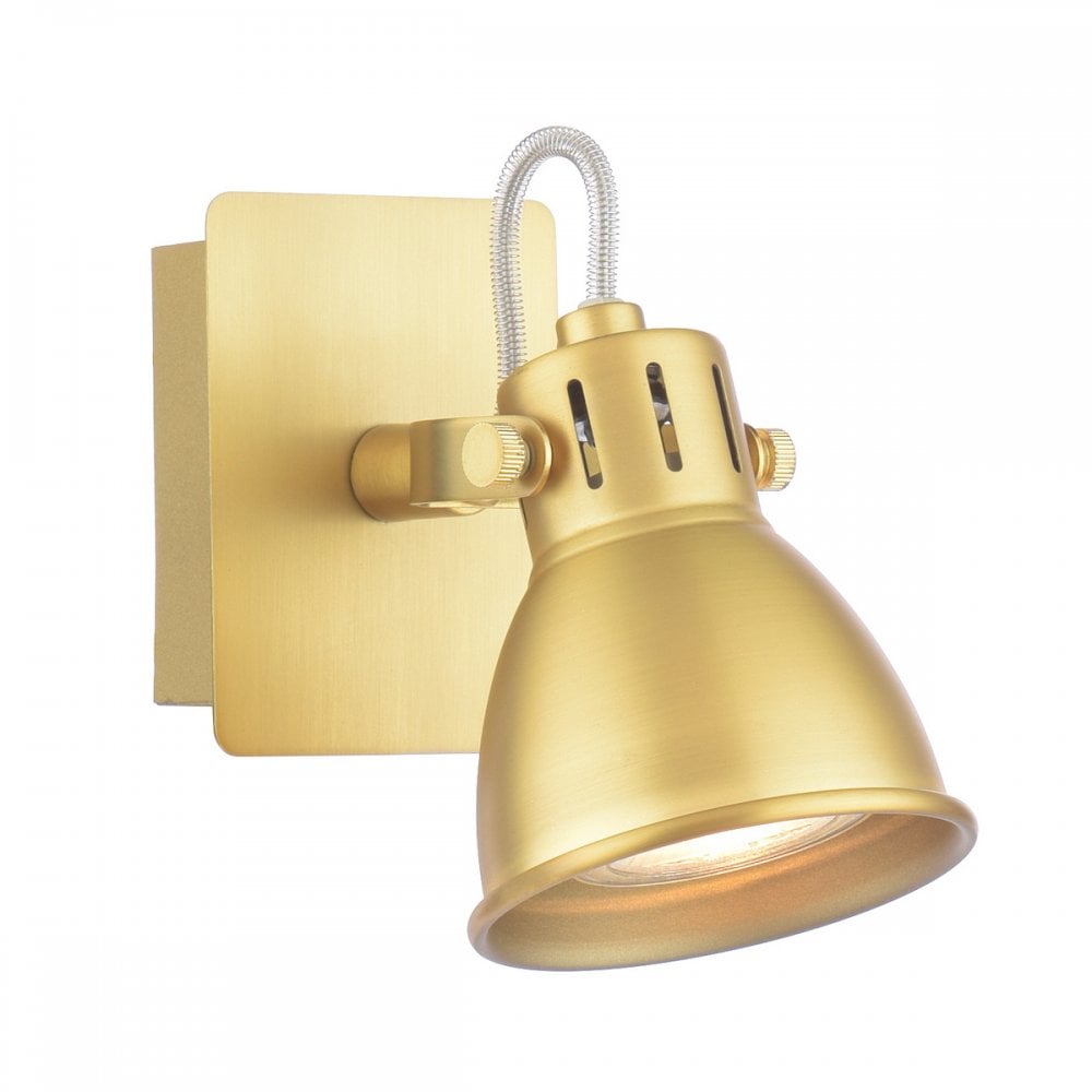 IDA0775 Idaho Single Switched Spotlight in Aged Brass