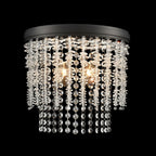 Coral 2 Light Crystal Wall Light In Matt Black Finish FL2502-2