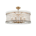 Ethereal 9 Light Ceiling Pendant With Angled Glass Rods In Aged Brass Finish FL2511-9