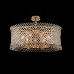 Ethereal 9 Light Ceiling Pendant With Angled Glass Rods In Aged Brass Finish FL2511-9