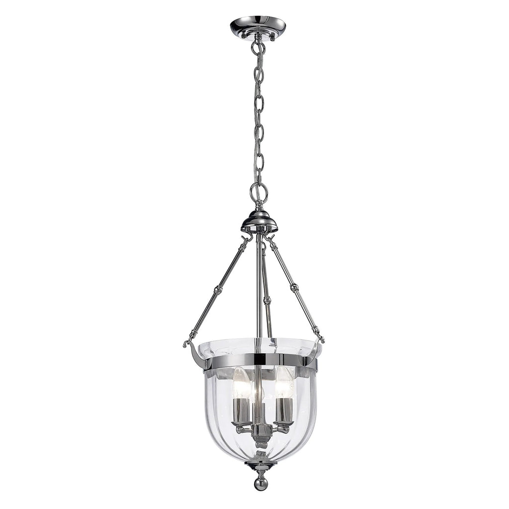 IL31072 Aubrey 3 Light Polished Chrome Ceiling Pendant