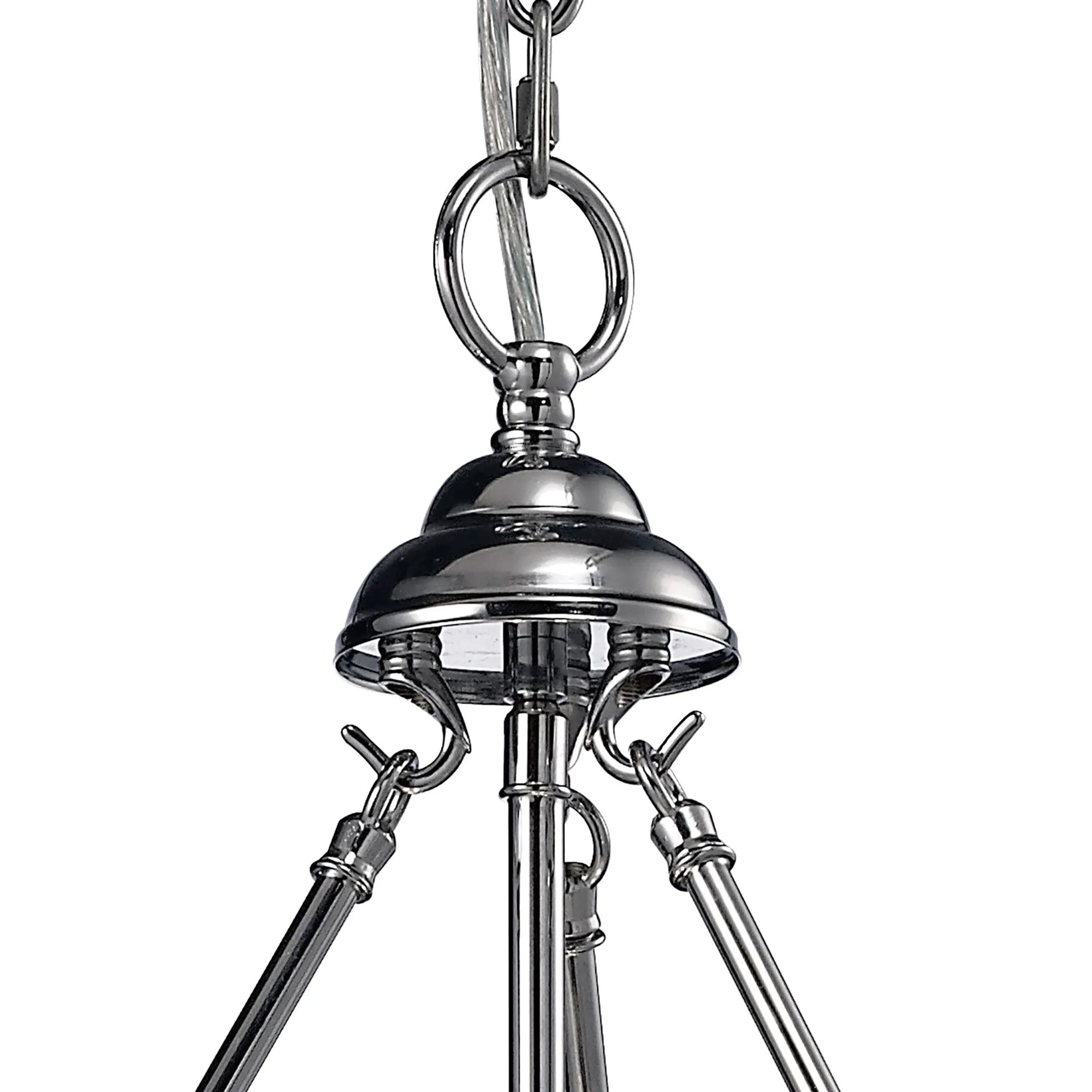 IL31072 Aubrey 3 Light Polished Chrome Ceiling Pendant