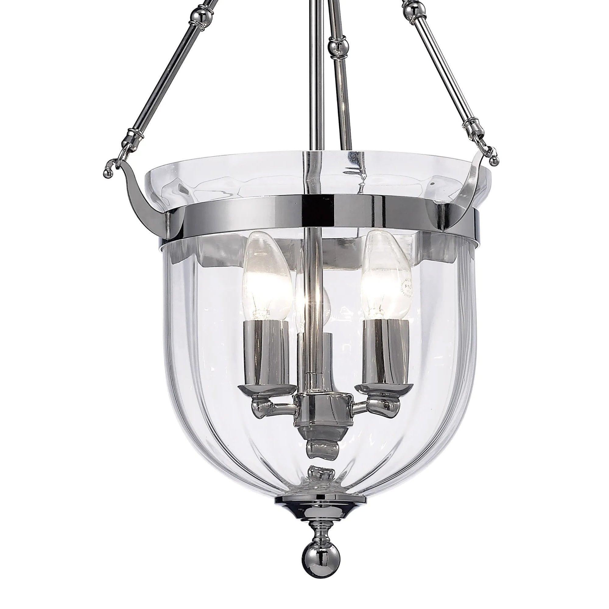 IL31072 Aubrey 3 Light Polished Chrome Ceiling Pendant