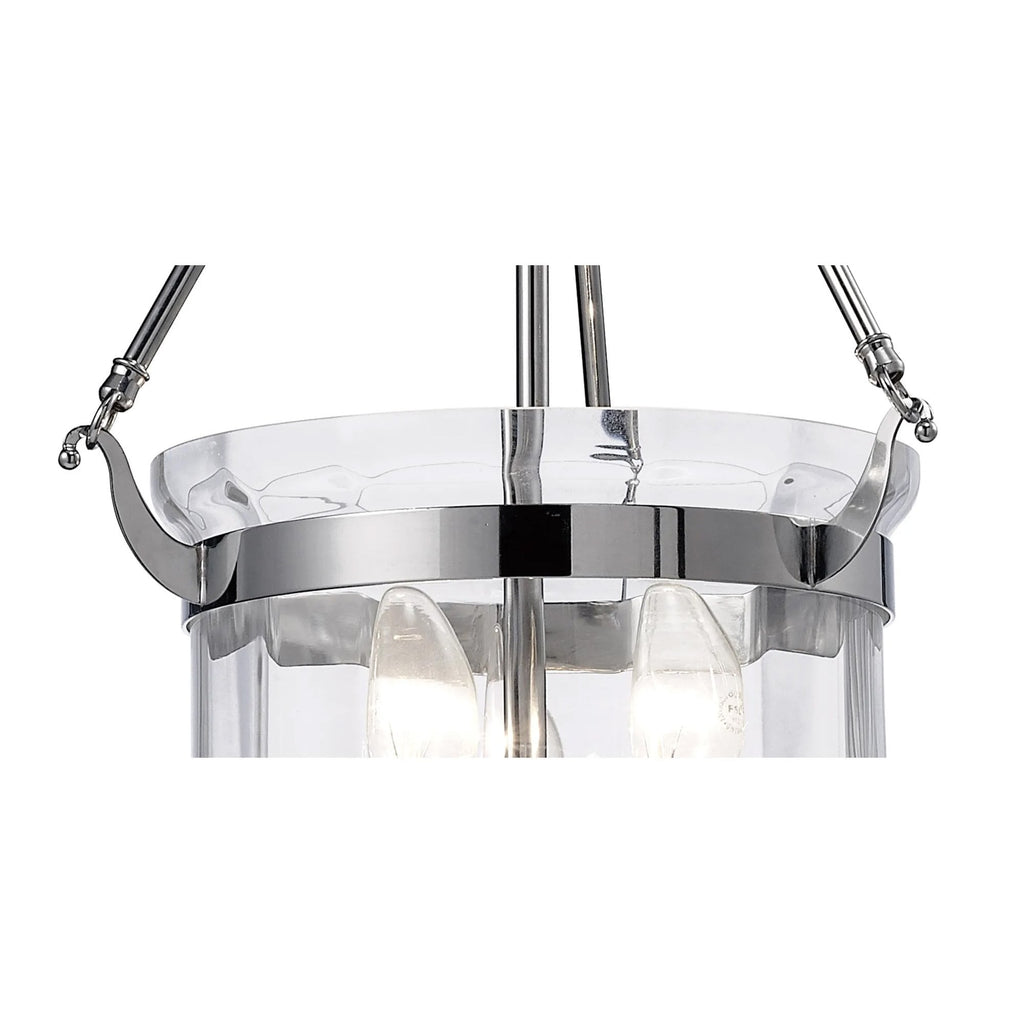IL31072 Aubrey 3 Light Polished Chrome Ceiling Pendant
